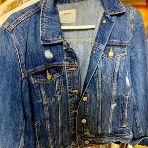 Old Navy Medium distressed jean jacket